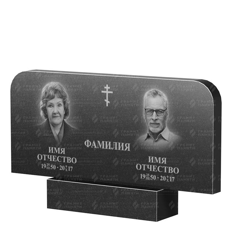 Памятники из гранита двойные в Екатеринбурге | Двойной гранитный памятник ФГ-254