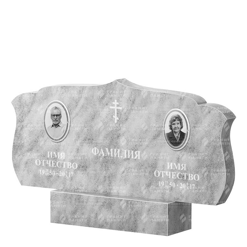 Памятники из мрамора в Екатеринбурге | Двойной мраморный памятник ФМ-130