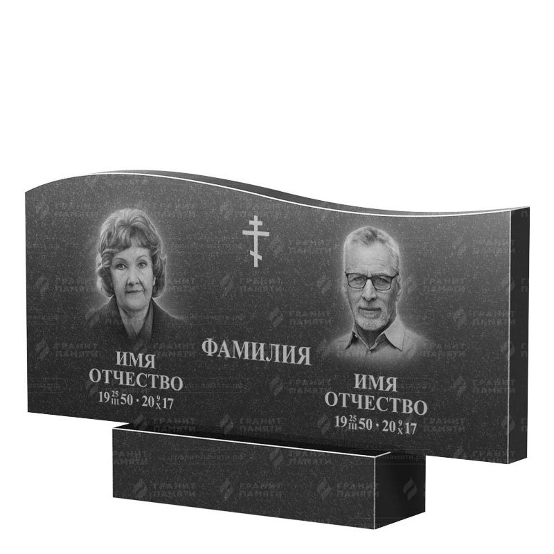 Памятники из гранита двойные в Екатеринбурге | Двойной гранитный памятник ФГ-255