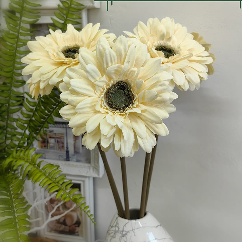 Искусственные цветы в Екатеринбурге | Цветок искусственный «Гербера», молочно-персиковая, одиночный