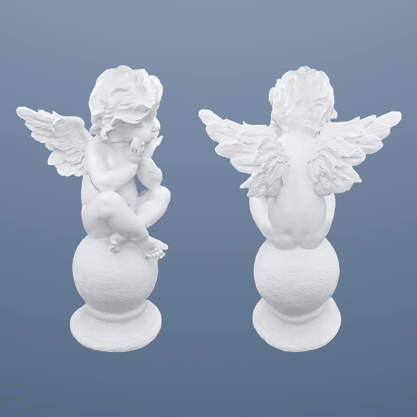 Скульптуры из искусственного мрамора в Екатеринбурге | Скульптура ангел на шаре №1