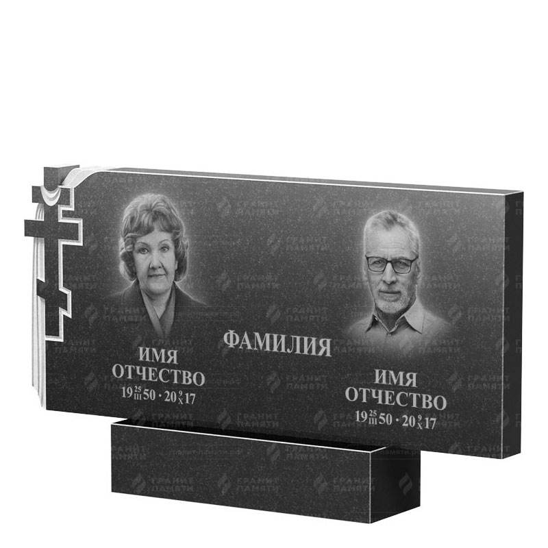 Памятники из гранита двойные в Екатеринбурге | Двойной гранитный памятник ФГ-139