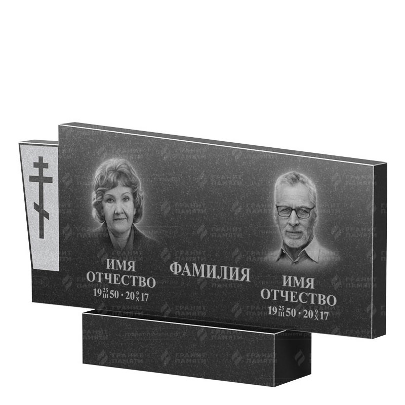 Памятники из гранита двойные в Екатеринбурге | Двойной гранитный памятник ФГ-137