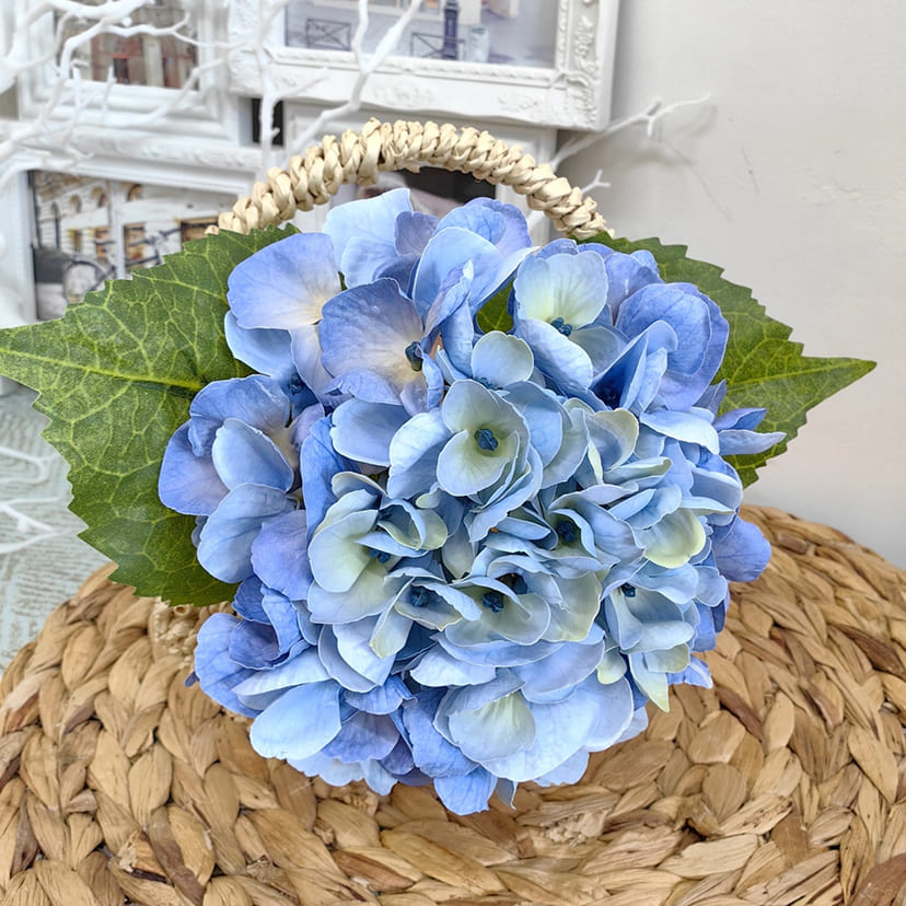 Искусственные цветы в Екатеринбурге | Цветок искусственный «Гортензия», голубая, одиночный