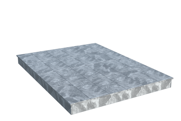 Площадки на могилу в Екатеринбурге | Площадка с вертикальной (15 см) мраморной облицовкой