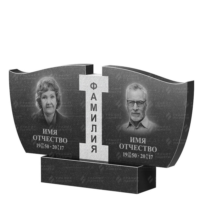 Памятники из гранита двойные в Екатеринбурге | Двойной гранитный памятник ФГ-138