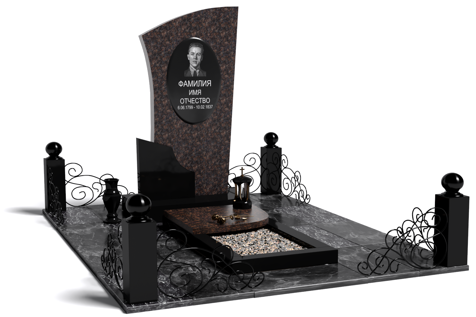 Одинарные мемориальные комплексы в Екатеринбурге | Мемориальный комплекс №12