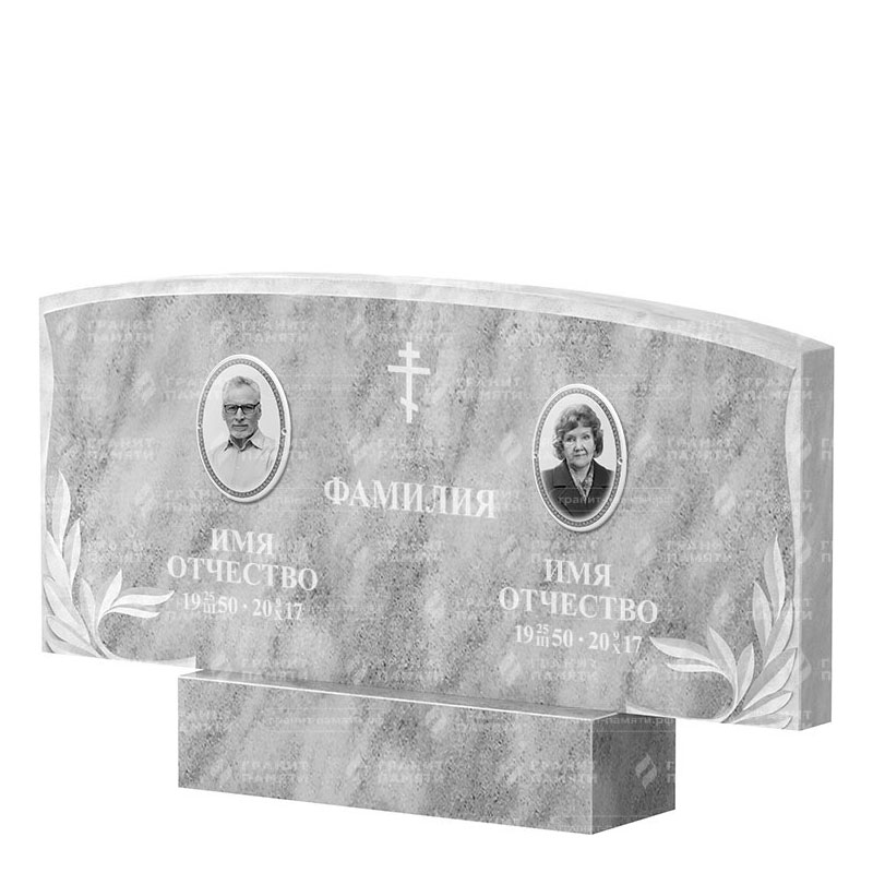 Памятники из мрамора в Екатеринбурге | Двойной мраморный памятник ФМ-135