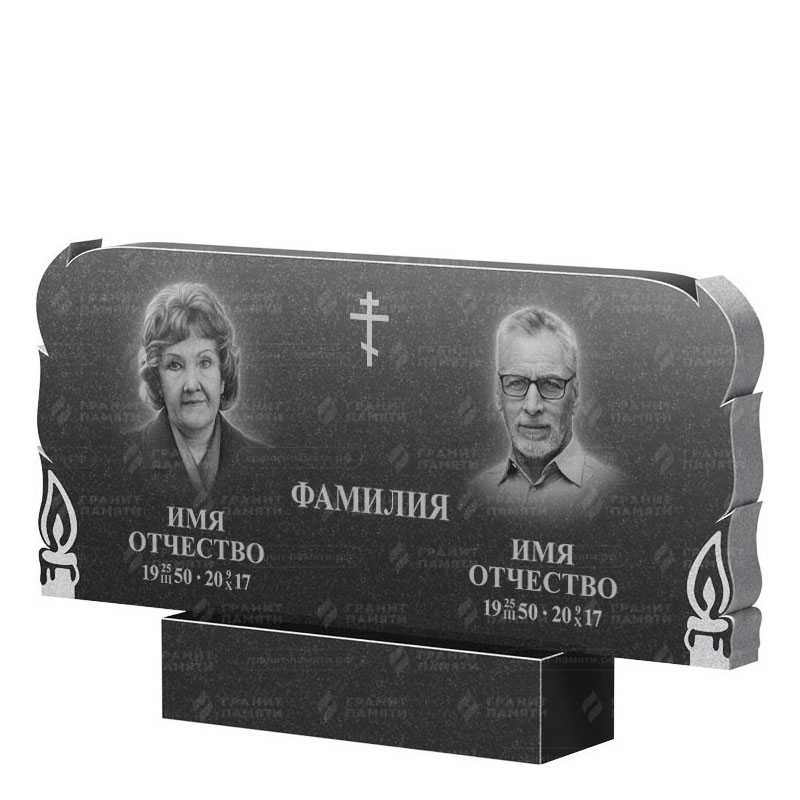 Памятники из гранита двойные в Екатеринбурге | Двойной гранитный памятник ФГ-133