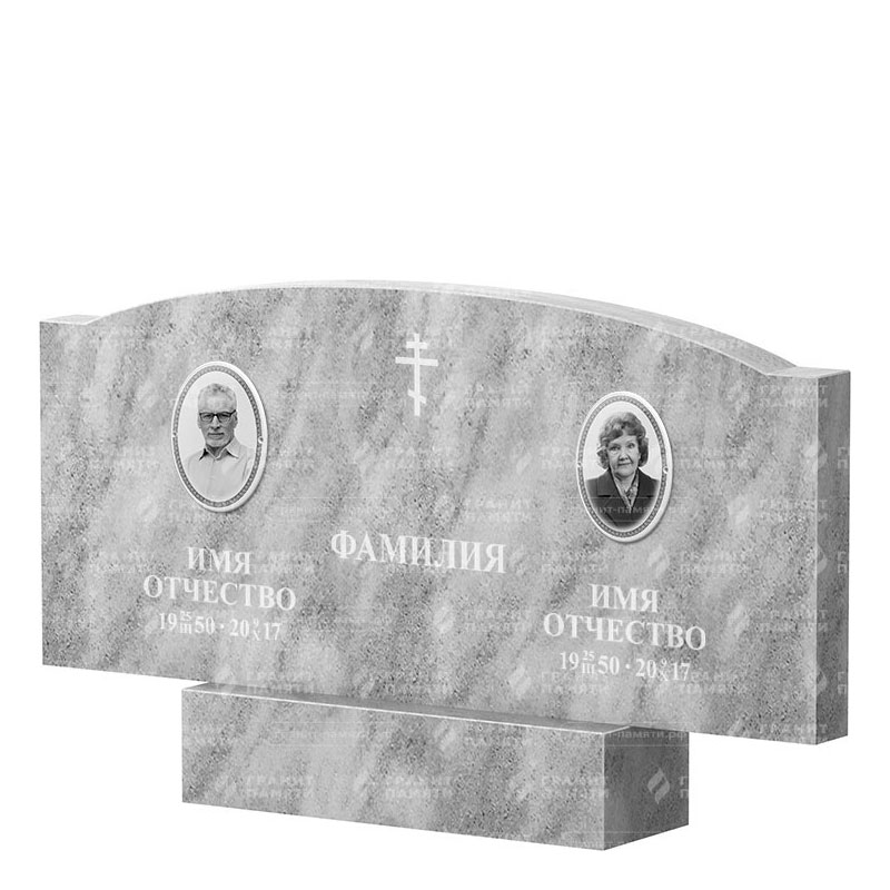 Памятники из мрамора в Екатеринбурге | Двойной мраморный памятник ФМ-257