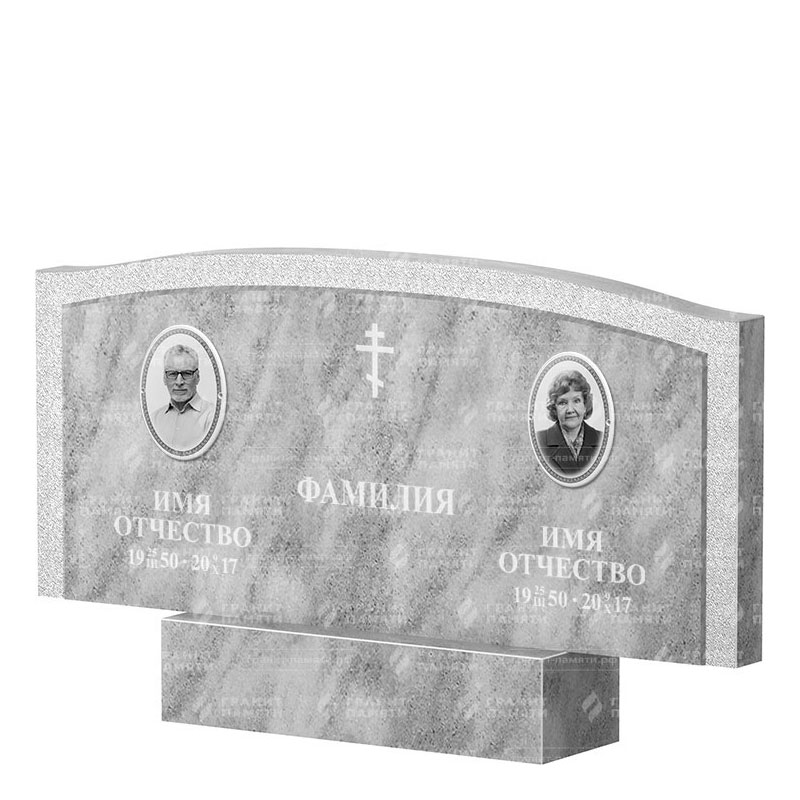 Памятники из мрамора в Екатеринбурге | Двойной мраморный памятник ФМ-131