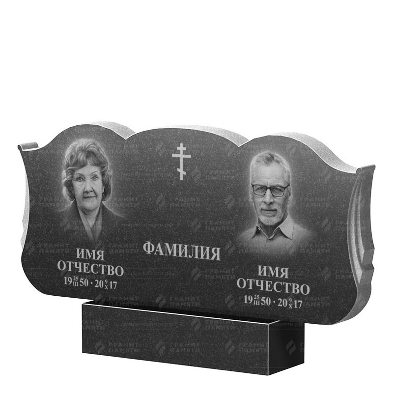 Гранитные памятники в Екатеринбурге | Двойной гранитный памятник ФГ-261