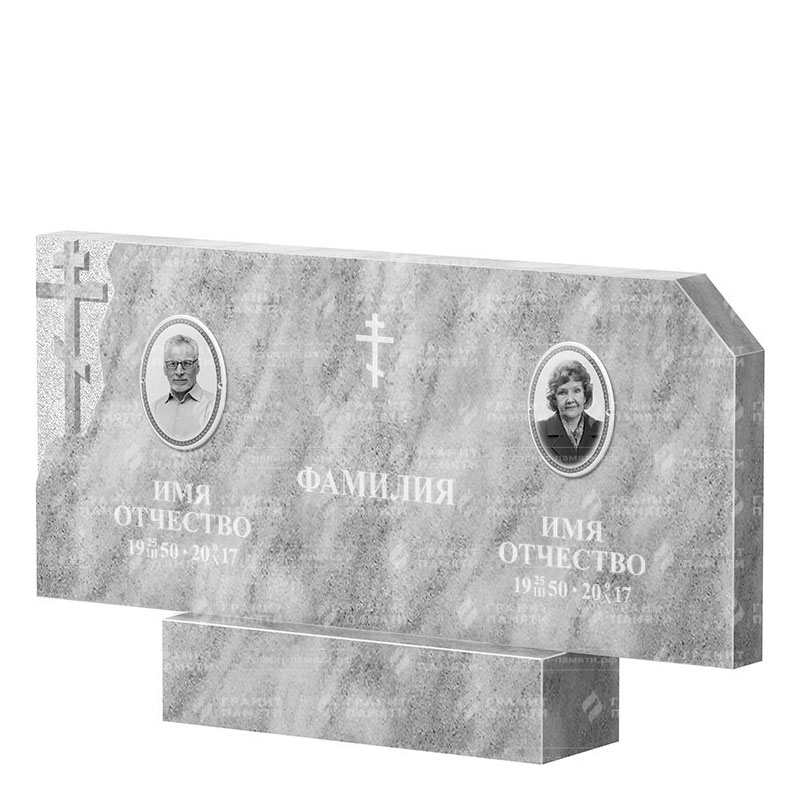 Памятники из мрамора в Екатеринбурге | Двойной мраморный памятник ФМ-134