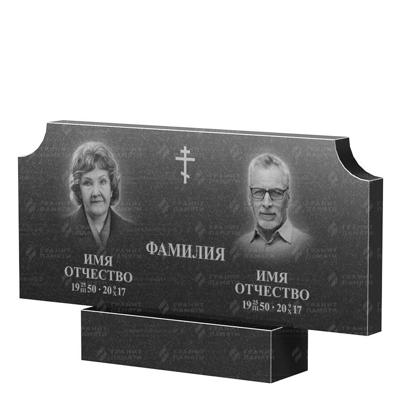 Памятники из гранита двойные в Екатеринбурге | Двойной гранитный памятник ФГ-253