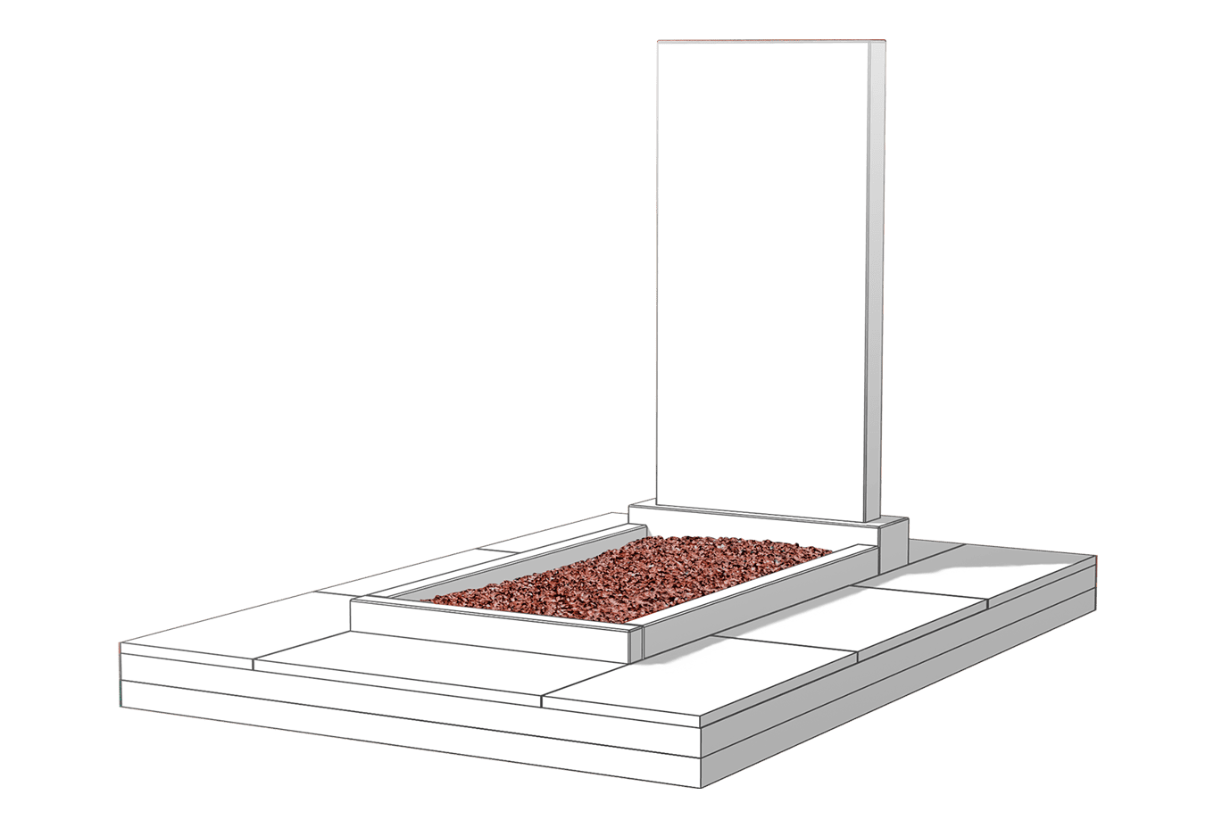 Засыпка цветника камушками в Екатеринбурге