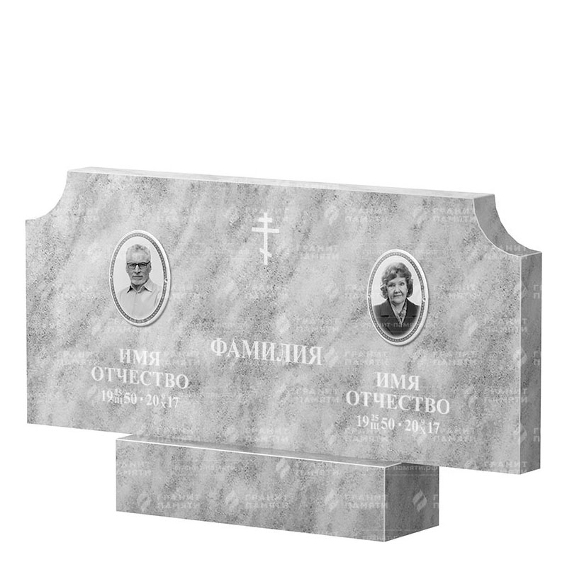 Памятники из мрамора в Екатеринбурге | Двойной мраморный памятник ФМ-253
