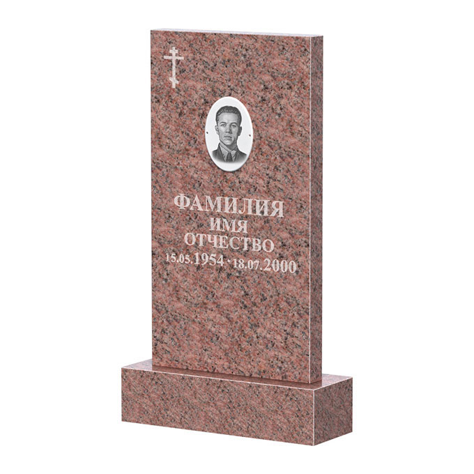 Памятники из цветного гранита в Екатеринбурге | Памятник из гранита Розалия Pink прямой