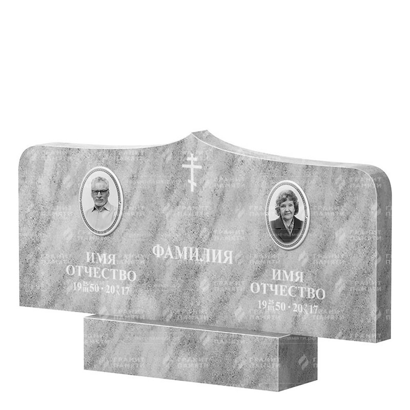 Памятники из мрамора в Екатеринбурге | Двойной мраморный памятник ФМ-260