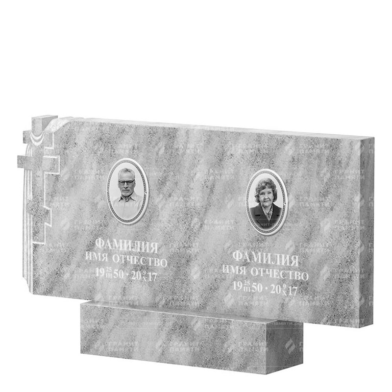 Памятники из мрамора в Екатеринбурге | Двойной мраморный памятник ФМ-139