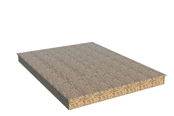 Площадки на могилу в Екатеринбурге | Площадка с вертикальной (15 см) облицовкой Южно-султаевским гранитом