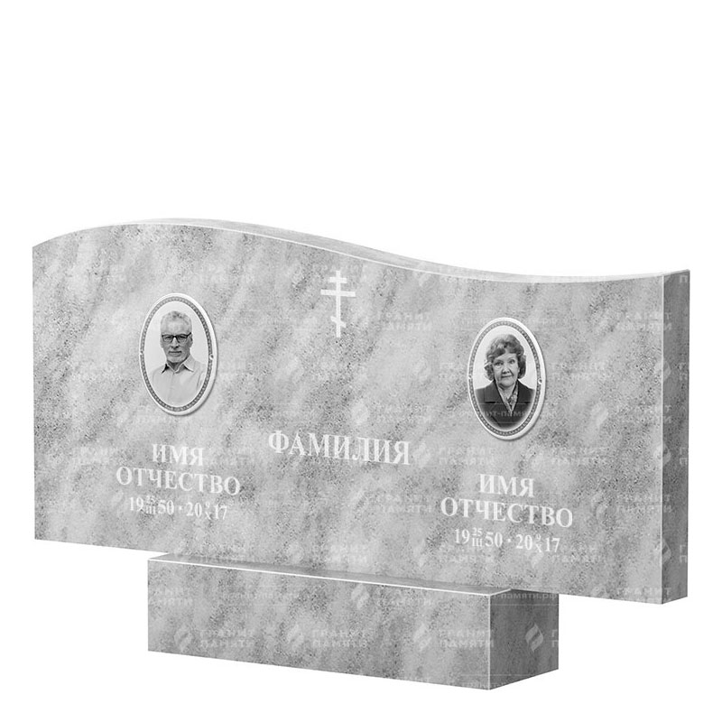 Памятники из мрамора в Екатеринбурге | Двойной мраморный памятник ФМ-255