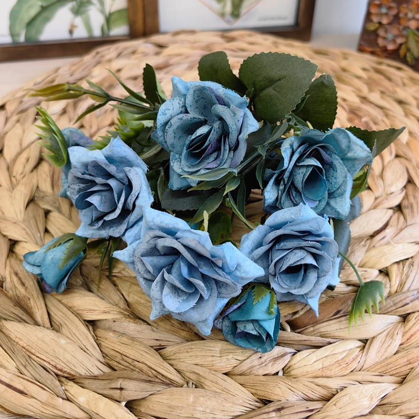Искусственные цветы в Екатеринбурге | Цветы искусственные «Розы», синие, букет