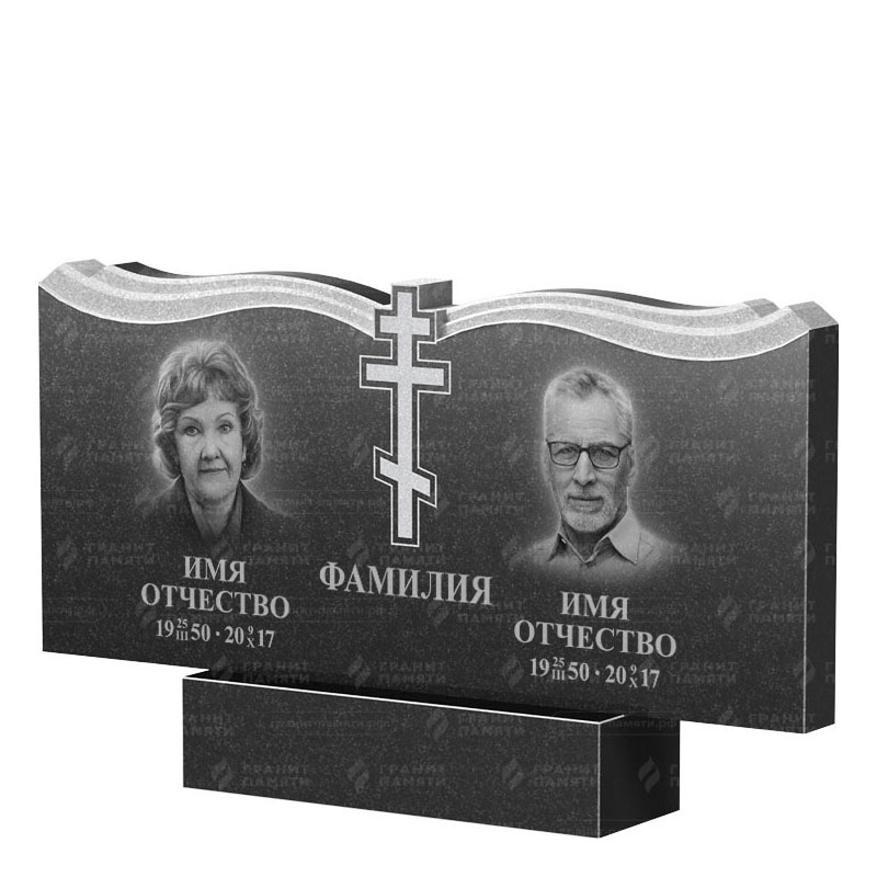 Гранитные памятники в Екатеринбурге | Двойной гранитный памятник ФГ-262