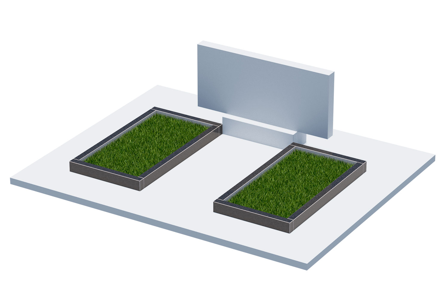 Цветники и надгробные плиты в Екатеринбурге | Цветник Автономный, 2 шт