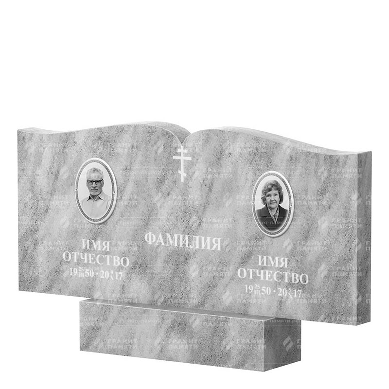 Памятники из мрамора в Екатеринбурге | Двойной мраморный памятник ФМ-259