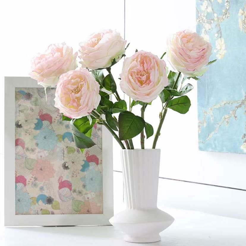 Искусственные цветы в Екатеринбурге | Цветок искусственный «Роза пионовидная», молочно-розовая, одиночный