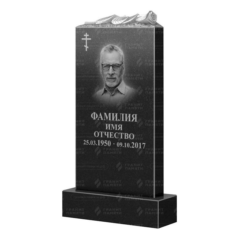 Памятники из гранита с цветами в Екатеринбурге | Гранитный памятник ФГ-105