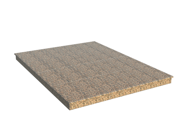 Площадки на могилу в Екатеринбурге | Площадка с вертикальной (10 см) облицовкой Южно-султаевским гранитом