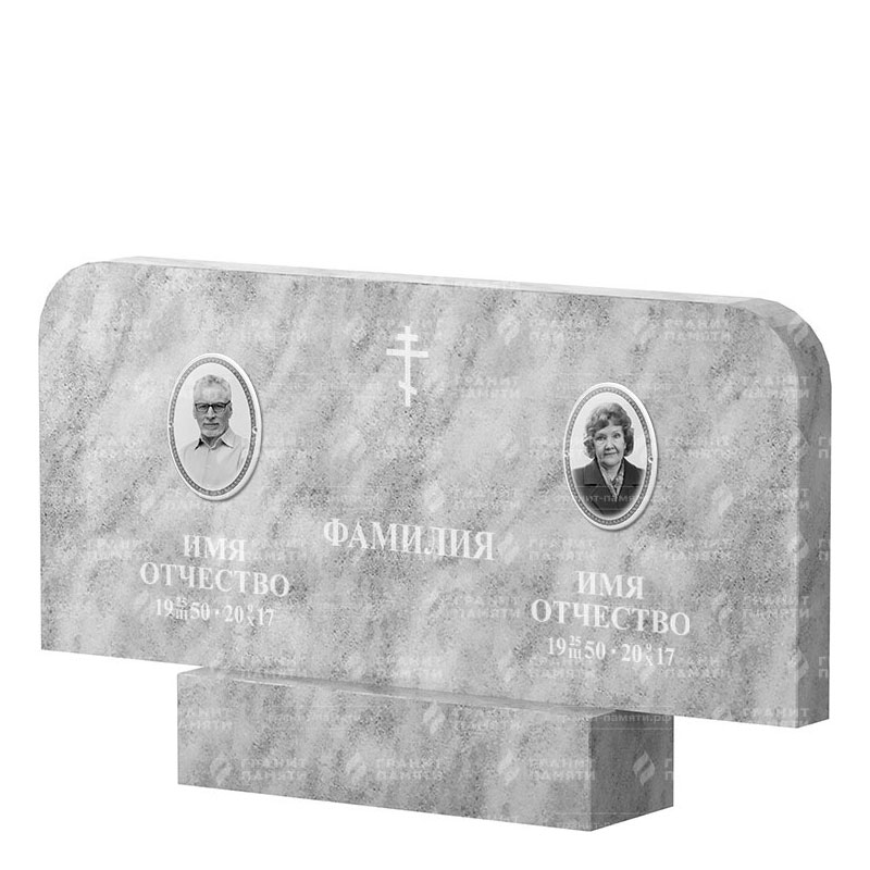Памятники из мрамора в Екатеринбурге | Двойной мраморный памятник ФМ-254