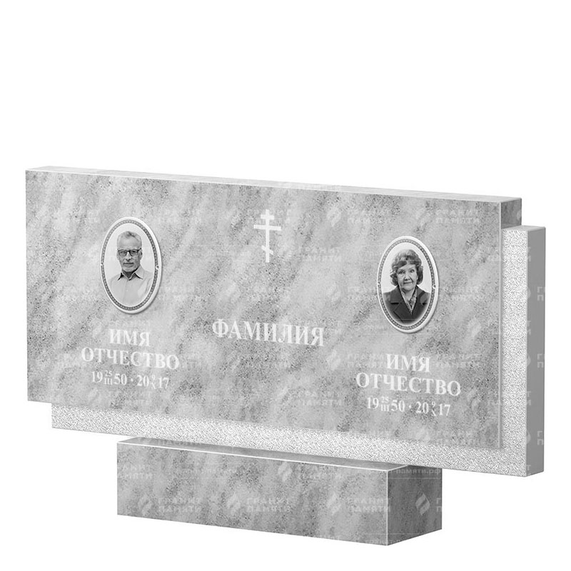 Памятники из мрамора в Екатеринбурге | Двойной мраморный памятник ФМ-132